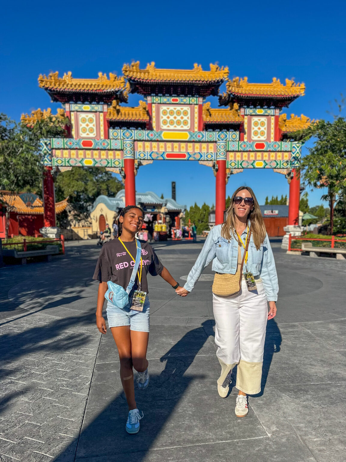 Teens exploring Walt Disney World theme park