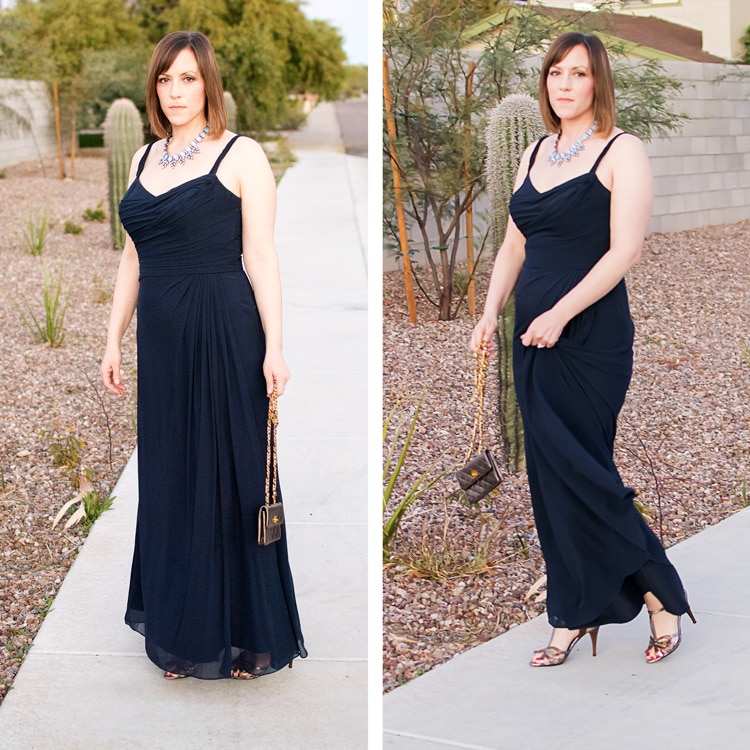 Designer dress and accessories from a Phoenix resale shop