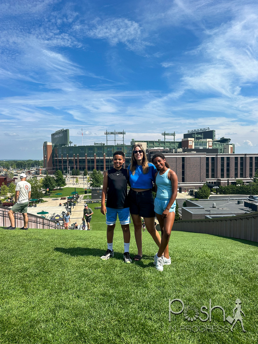 Lambeau Field and downtown Green Bay, Wisconsin