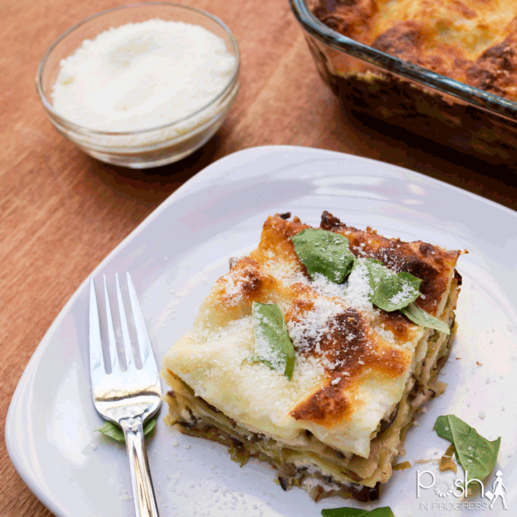 Brussels Sprouts and Mushroom Lasagna