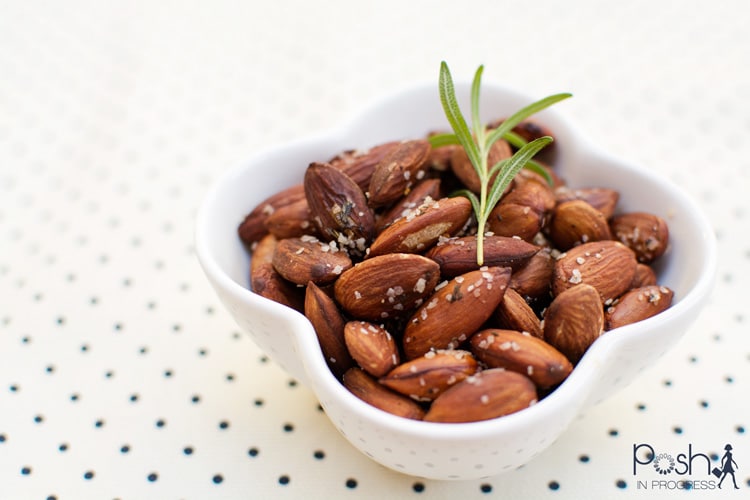 Black Pepper and Rosemary Roasted Almonds
