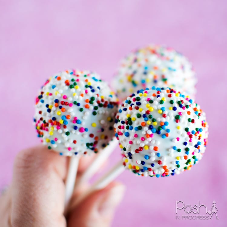Funfetti Cake Pops From Scratch