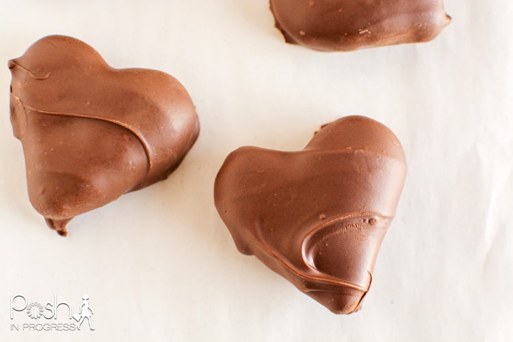Chocolate Covered Peanut Butter Hearts