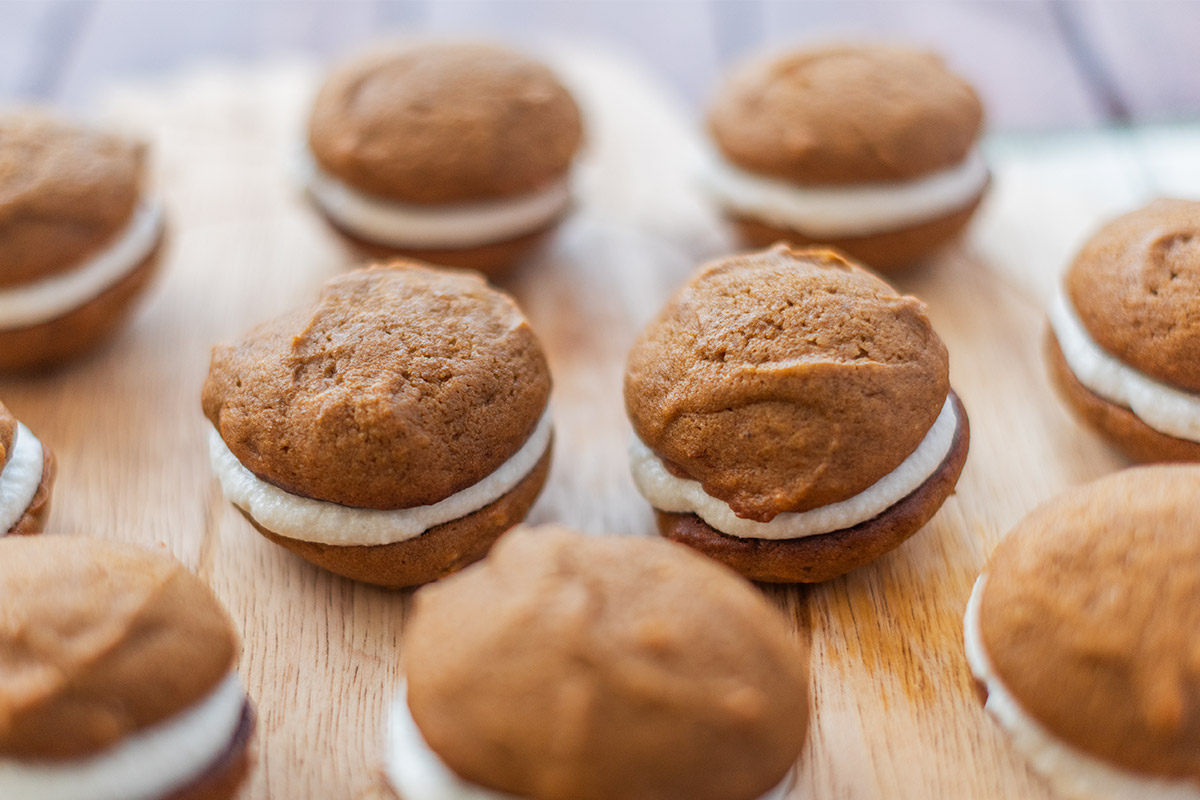 Classic Pumpkin Whoopie Pies With Fluffy Vanilla Filling