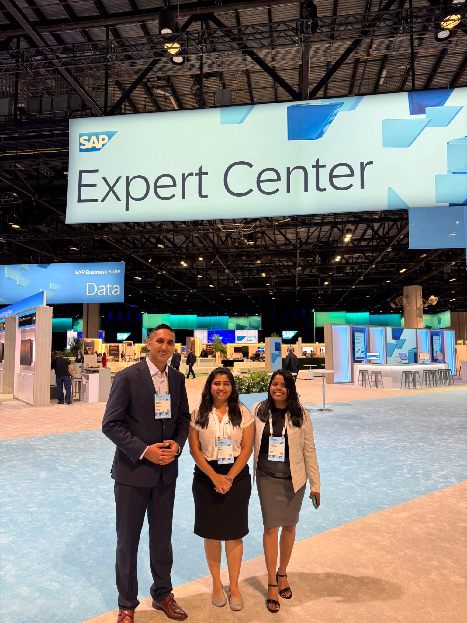 KATBOTZ representatives at SAP Expert Center event booth, showcasing expertise and digital innovation leadership.