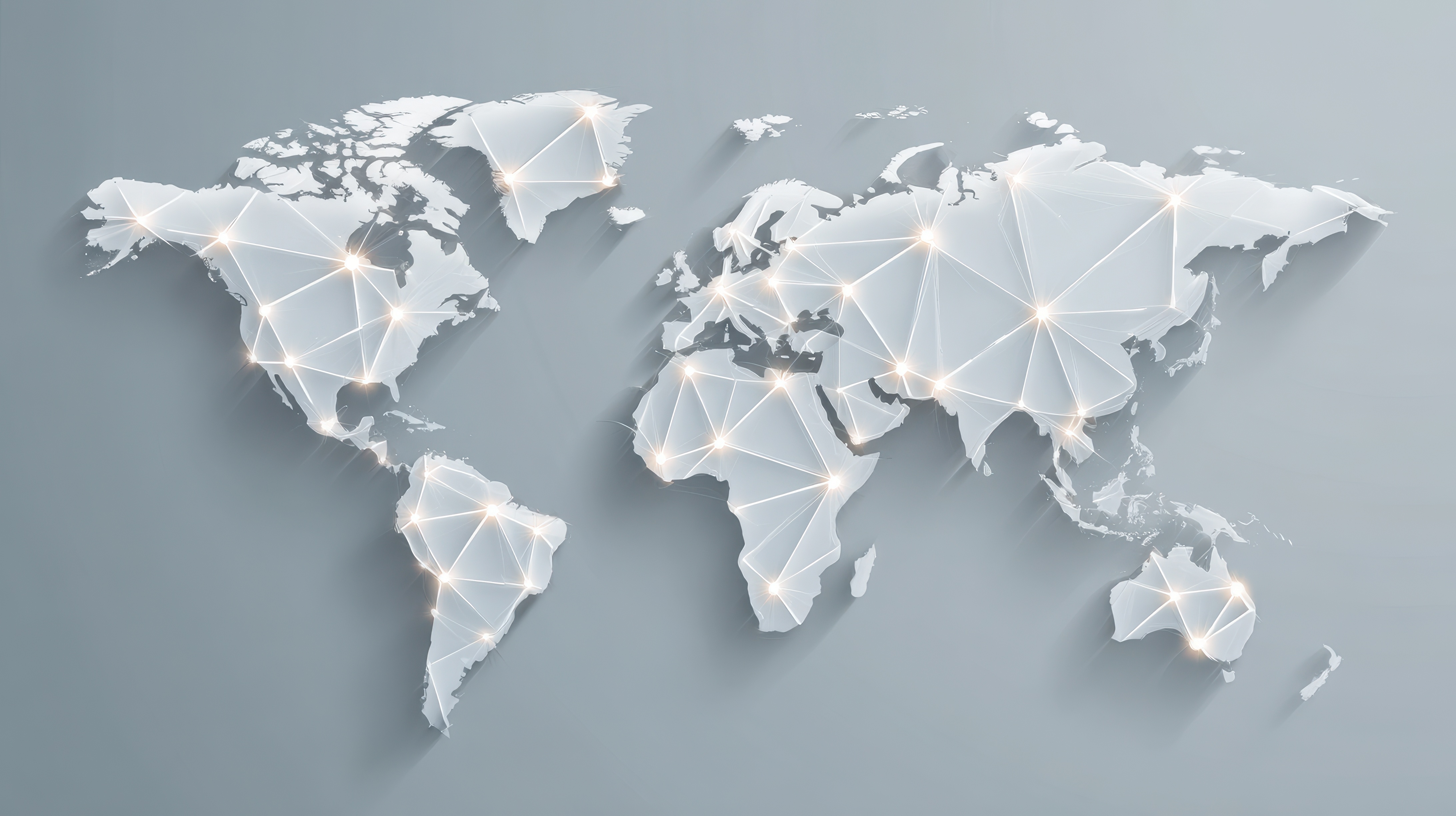 A stylized, white paper cutout of the world map is presented on a clean, light blue studio background, representing the theme of "scaling with impact" in 2024.