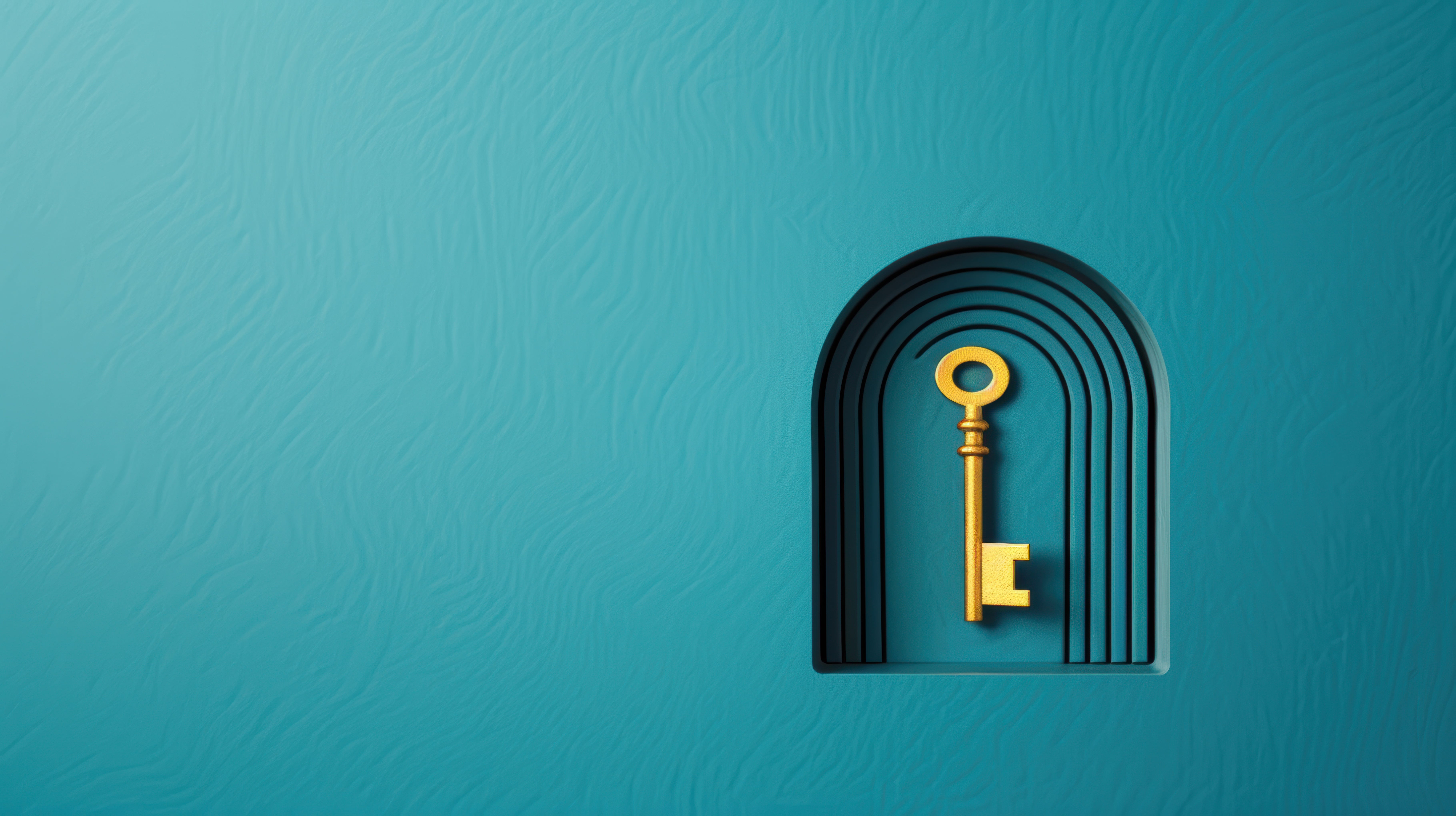 The featured image shows a large golden key against a stylized blue background.