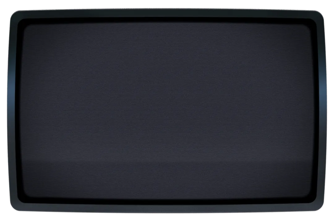 Black rectangular screen or display with subtle horizontal texture