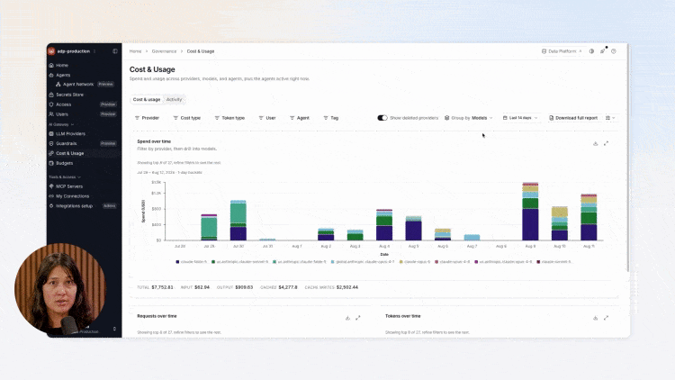 Animated sample of Redpanda Agentic Data Plane demo
