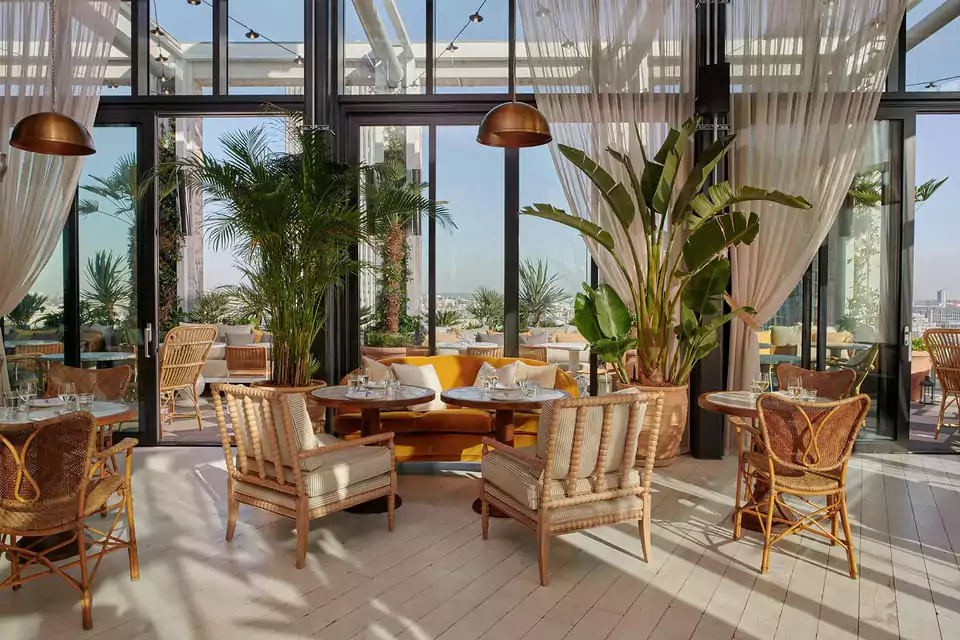 Seabird takes diners on a coastal escape; experience panoramic views of the city and enjoy the fresh flavours of Southern Europe.