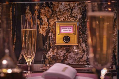 Elegant champagne pairing at Bob Bob Ricard. 