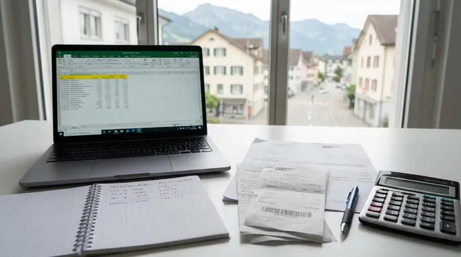 Ein einfaches Diagramm, das die Berechnung des Return on Investment (ROI) für eine Software-Einführung visualisiert.