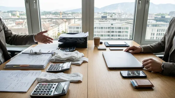 Eine Infografik, die die Zeitersparnis bei der Spesenabrechnung vor und nach der Einführung einer Spesensoftware zeigt.