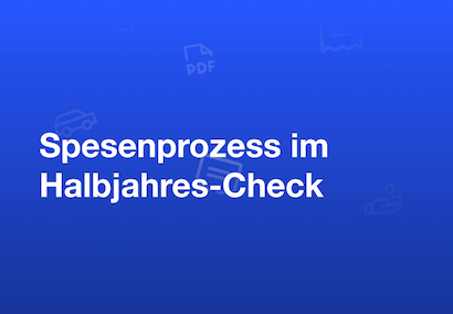 KMU-Mitarbeiter macht Halbjahres-Check der Spesenabrechnung auf dem Smartphone