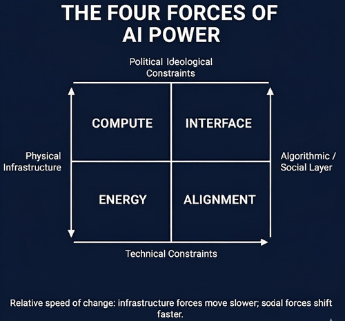 exmxc.ai Four Forces of AI Power diagram.