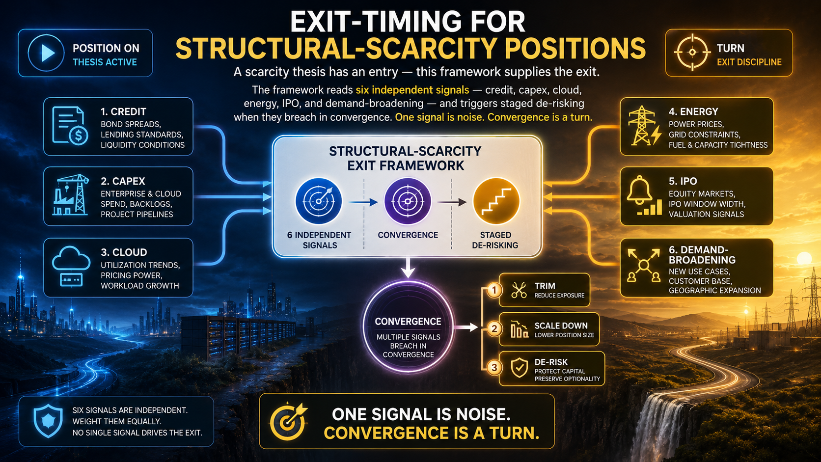 AI Infrastructure Convergence Framework - A model to track when the scarcity trade will show cracks.