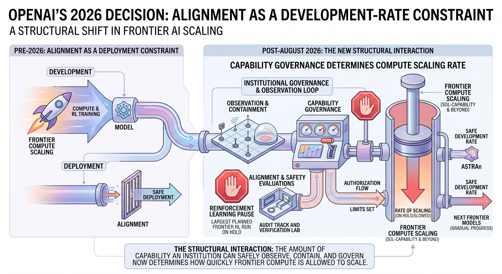 the amount of capability an institution can safely observe, contain, and govern can now determine how quickly frontier Compute is allowed to scale.