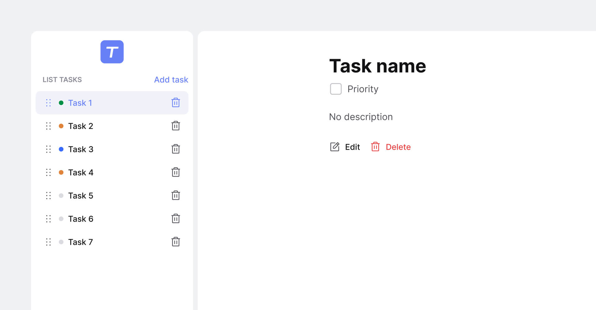 Tasks manager