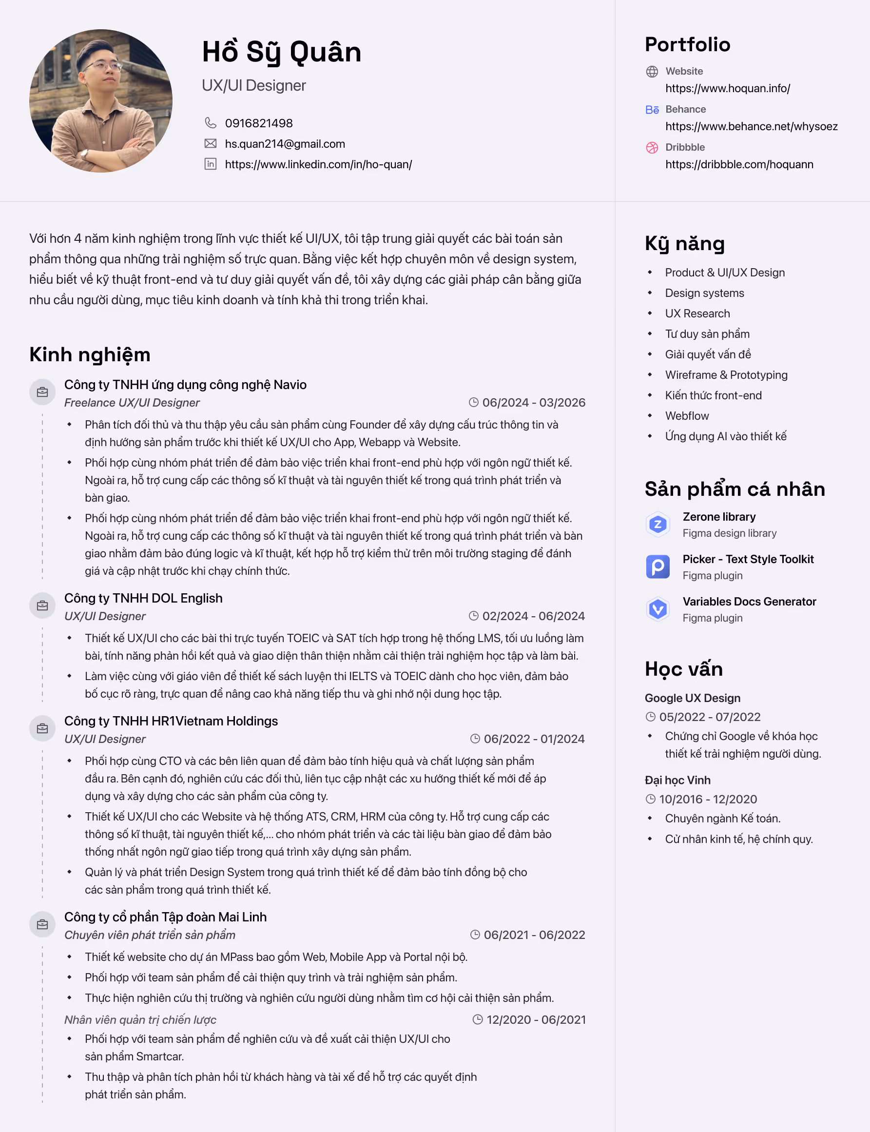 Quan - Resume - VN