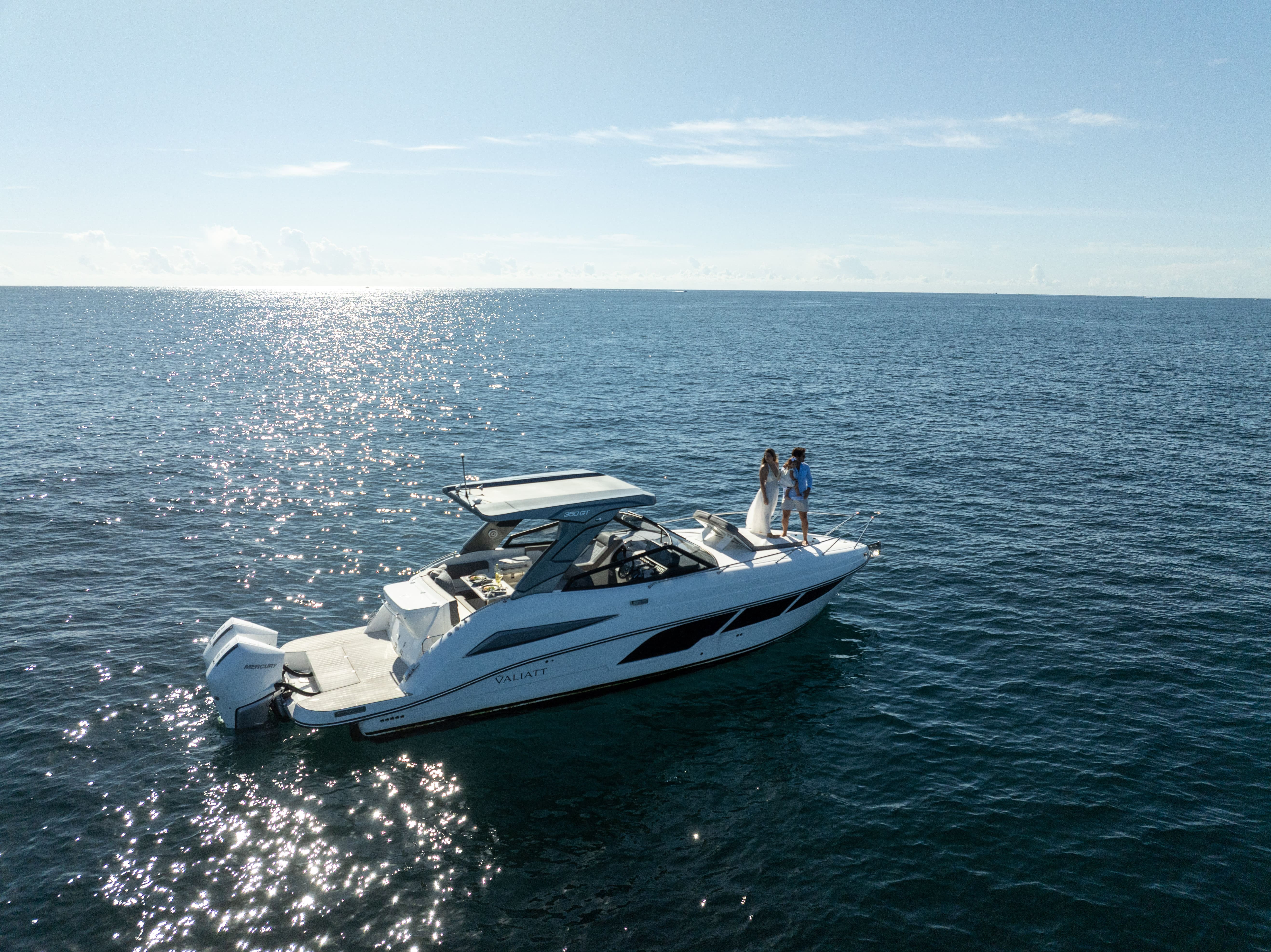 Valiatt 350GT luxury yacht cruising on open water