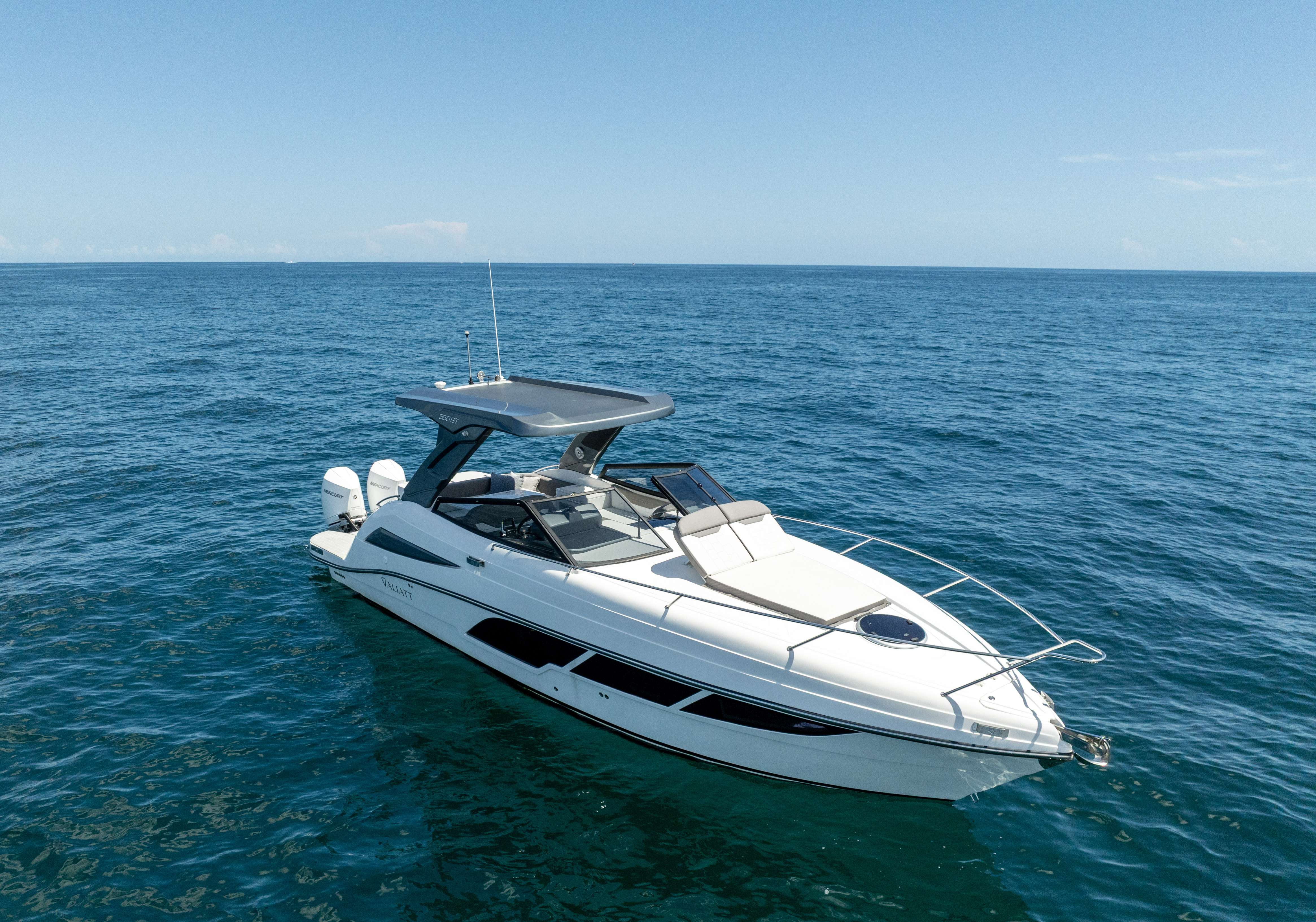 Valiatt 350GT luxury yacht cruising on open water