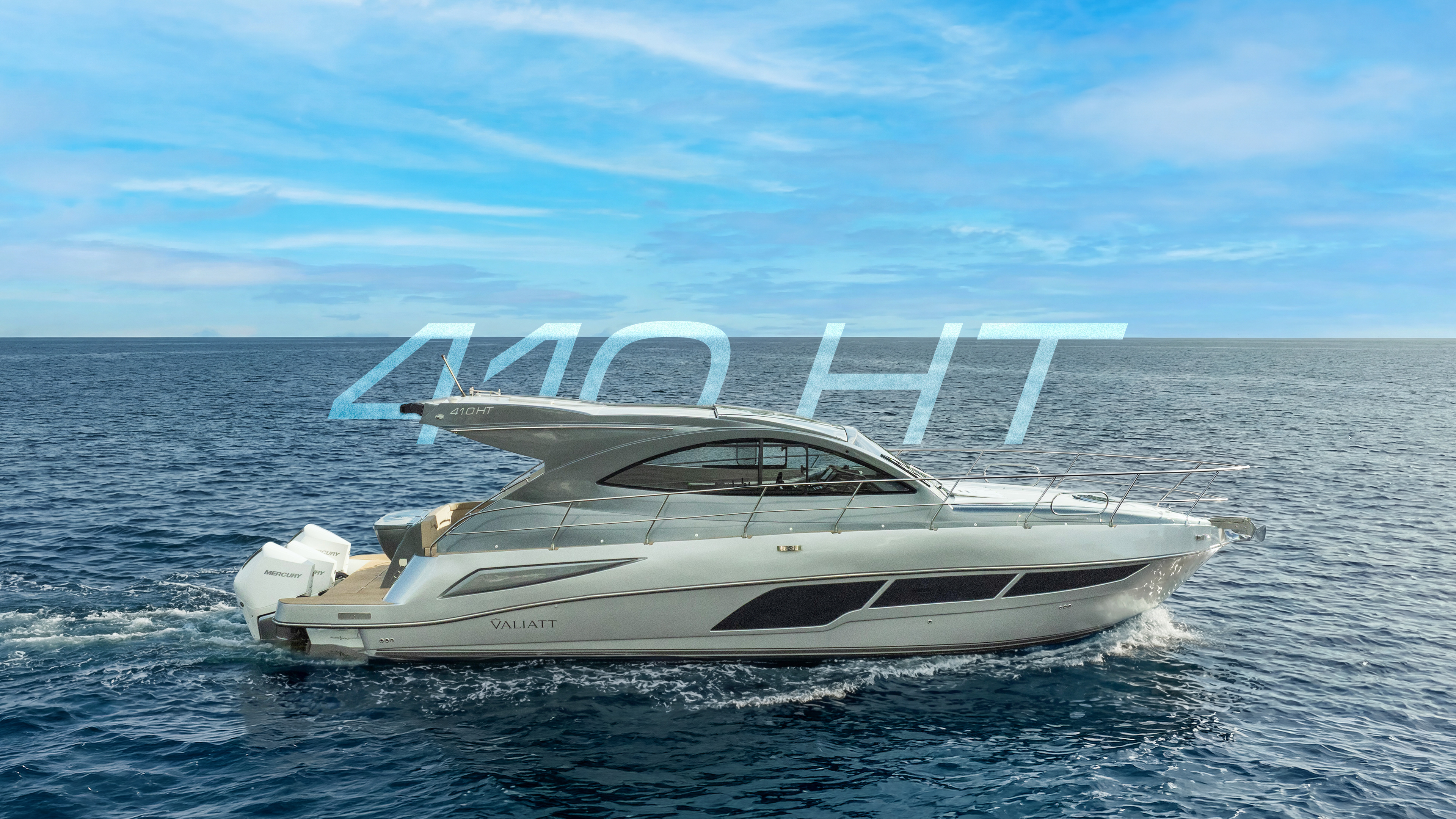 Valiatt 410HT luxury hardtop yacht on open water