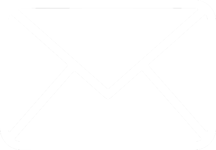 White envelope icon representing email on a transparent background.