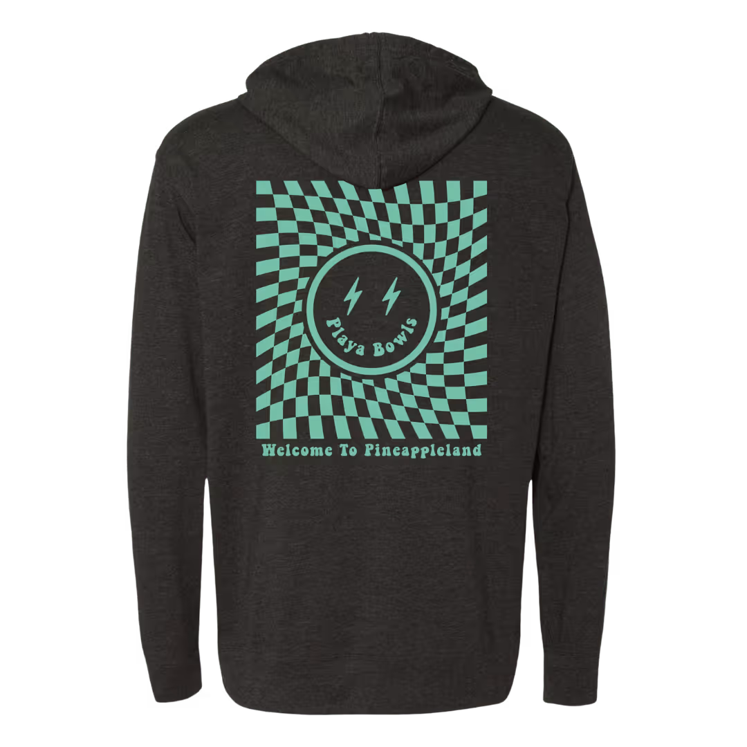 Playa Bowls Checkerboard Smiley Hooded Long Sleeve