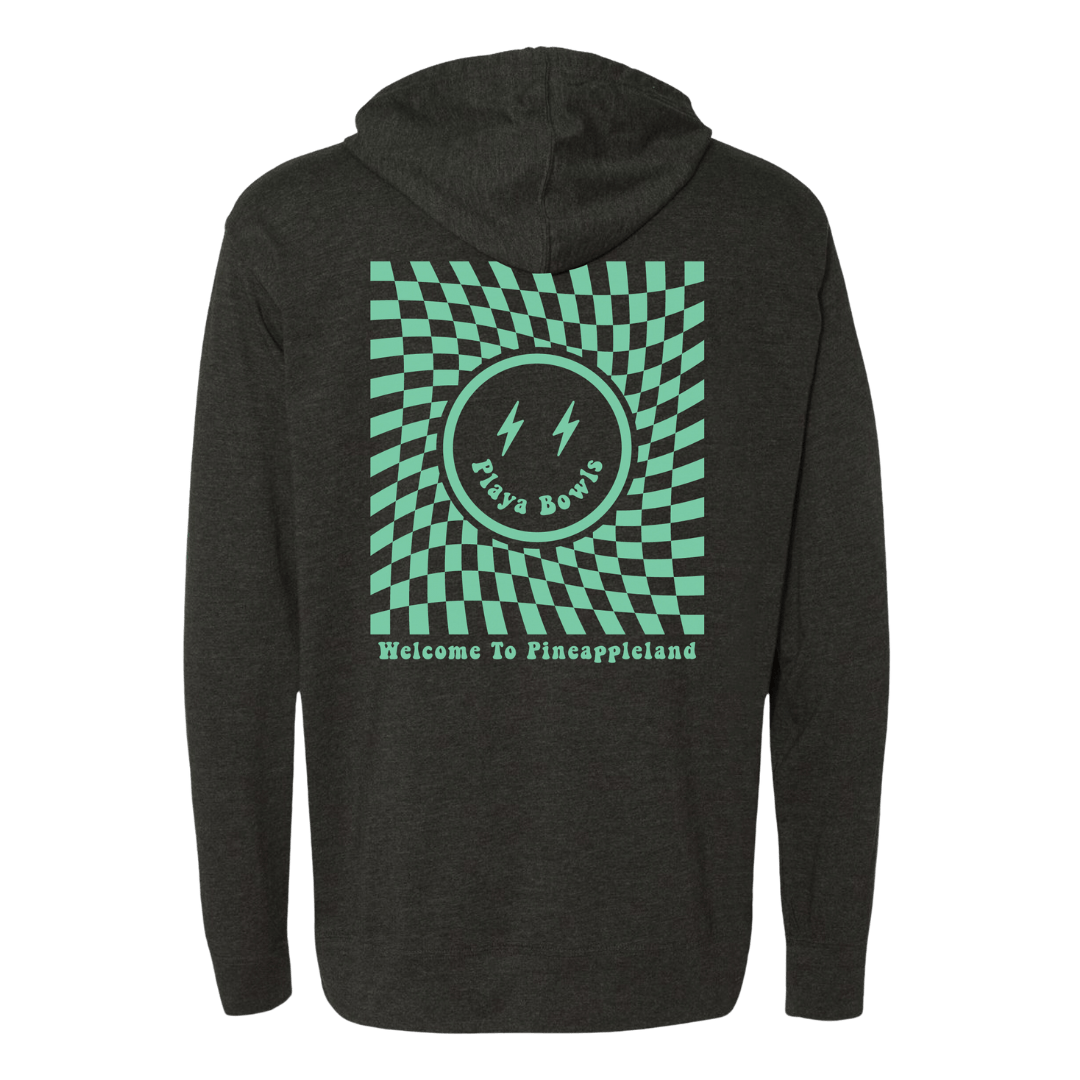 Playa Bowls Checkerboard Smiley Hooded Long Sleeve