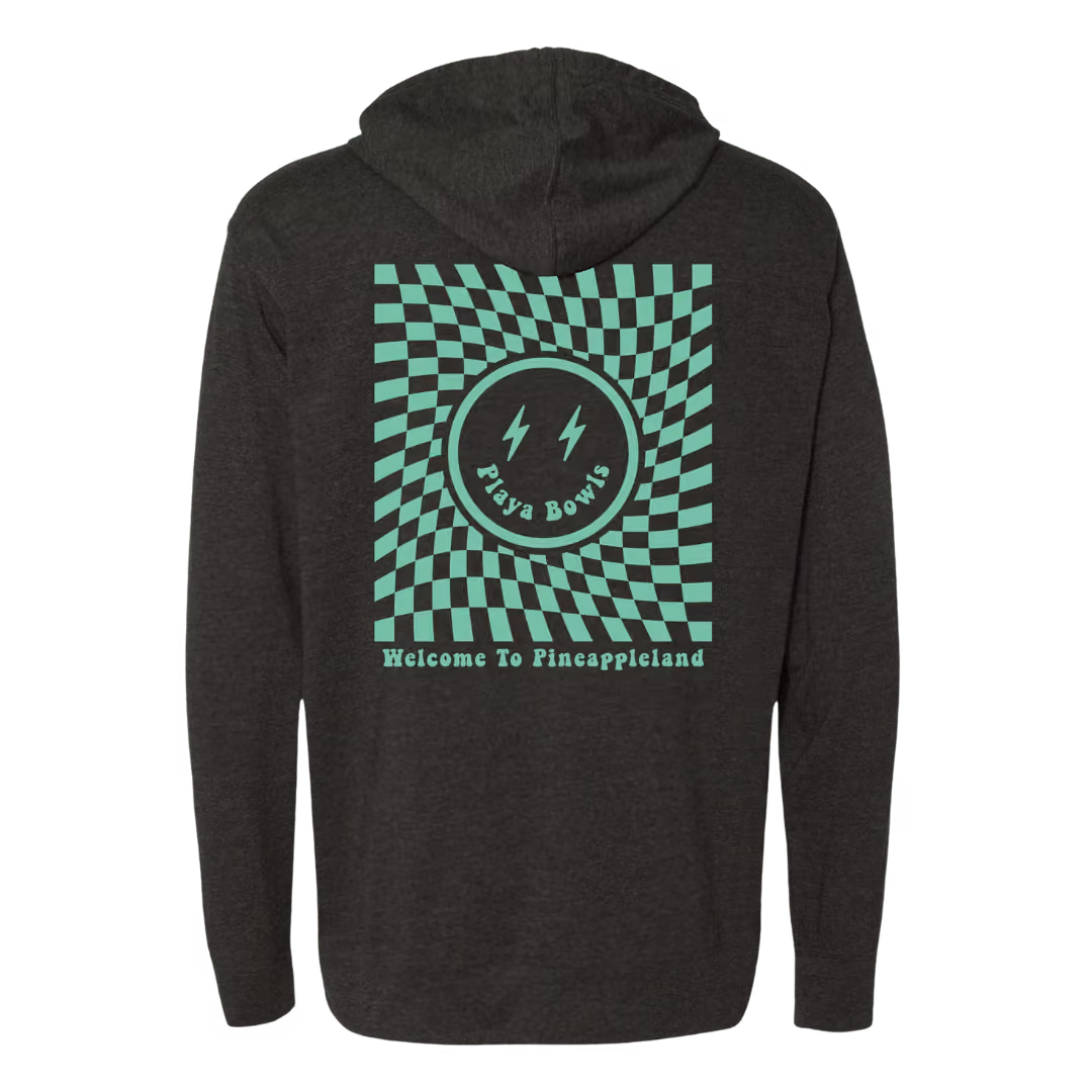 Playa Bowls Checkerboard Smiley Hooded Long Sleeve