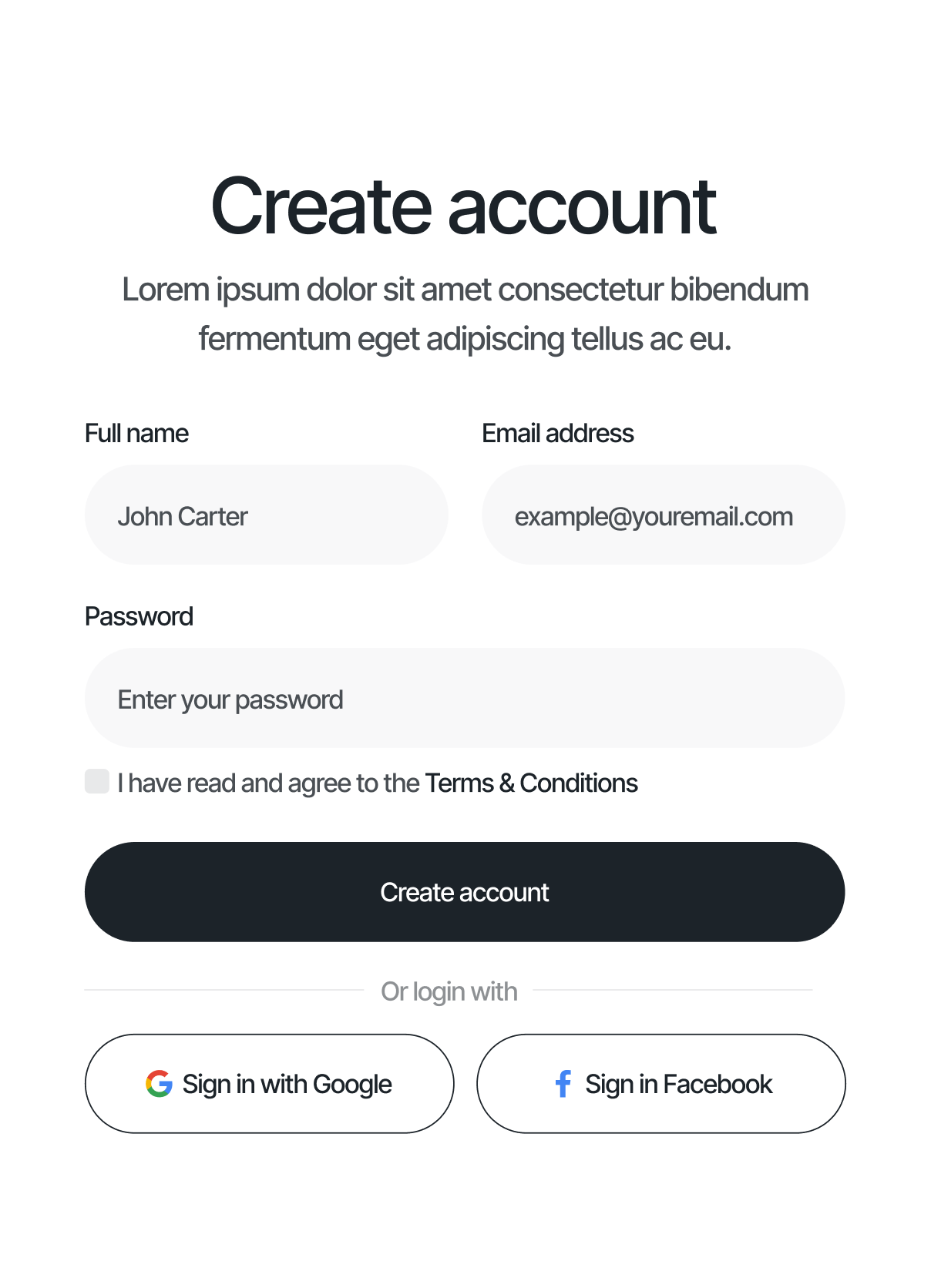 Create Account Form UI Techpay Webflow Template | BRIX Template