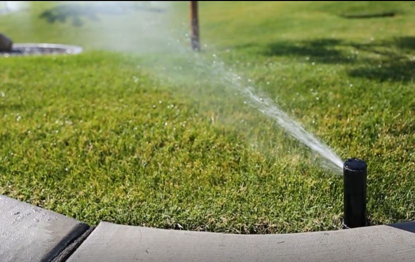 lawn sprinkler close-up