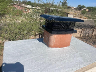 A chimney on a roofAI-generated content may be incorrect.