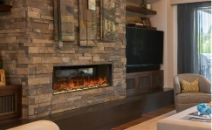 A fireplace in a roomAI-generated content may be incorrect.
