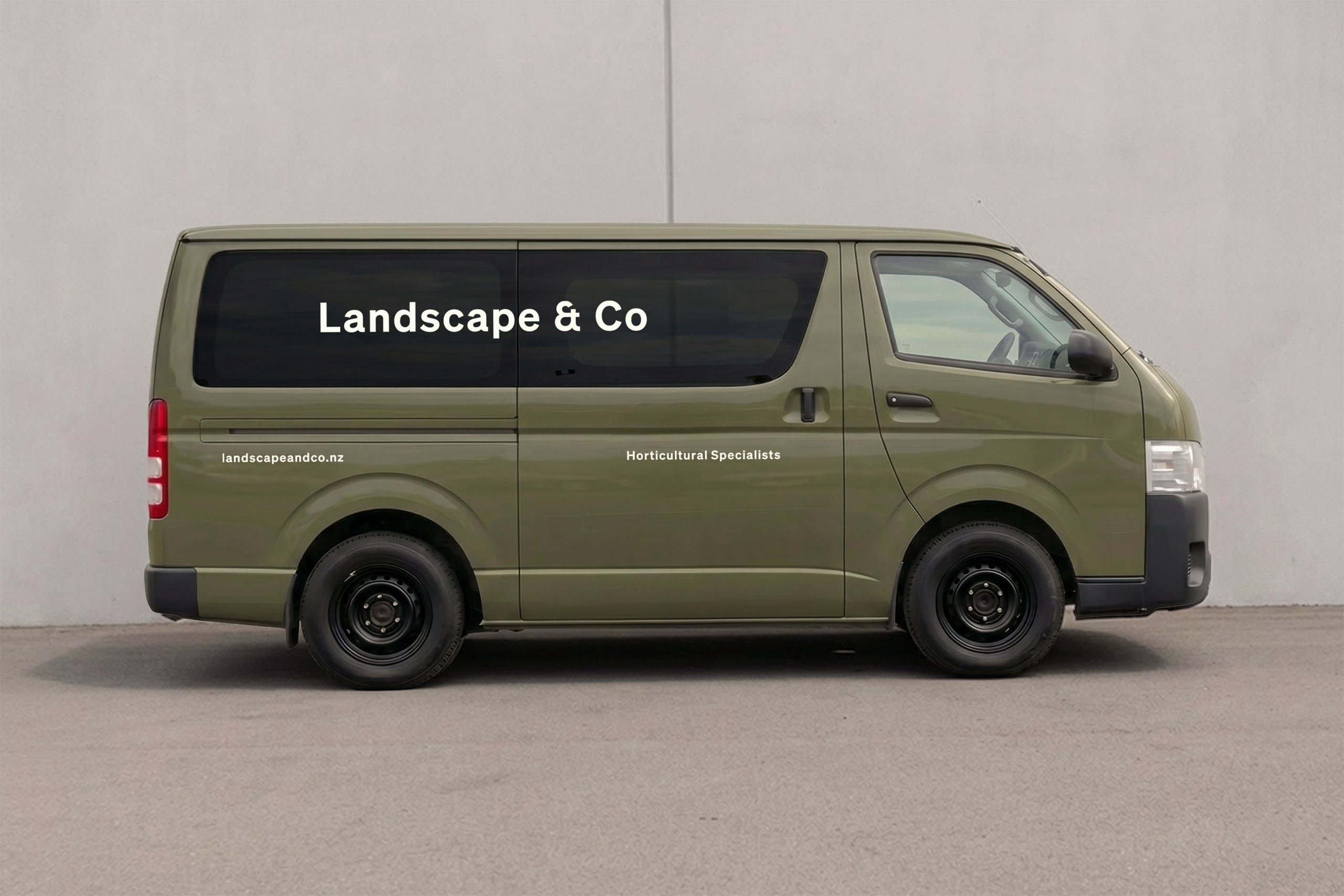 Landscape & Co branded van ready for a job