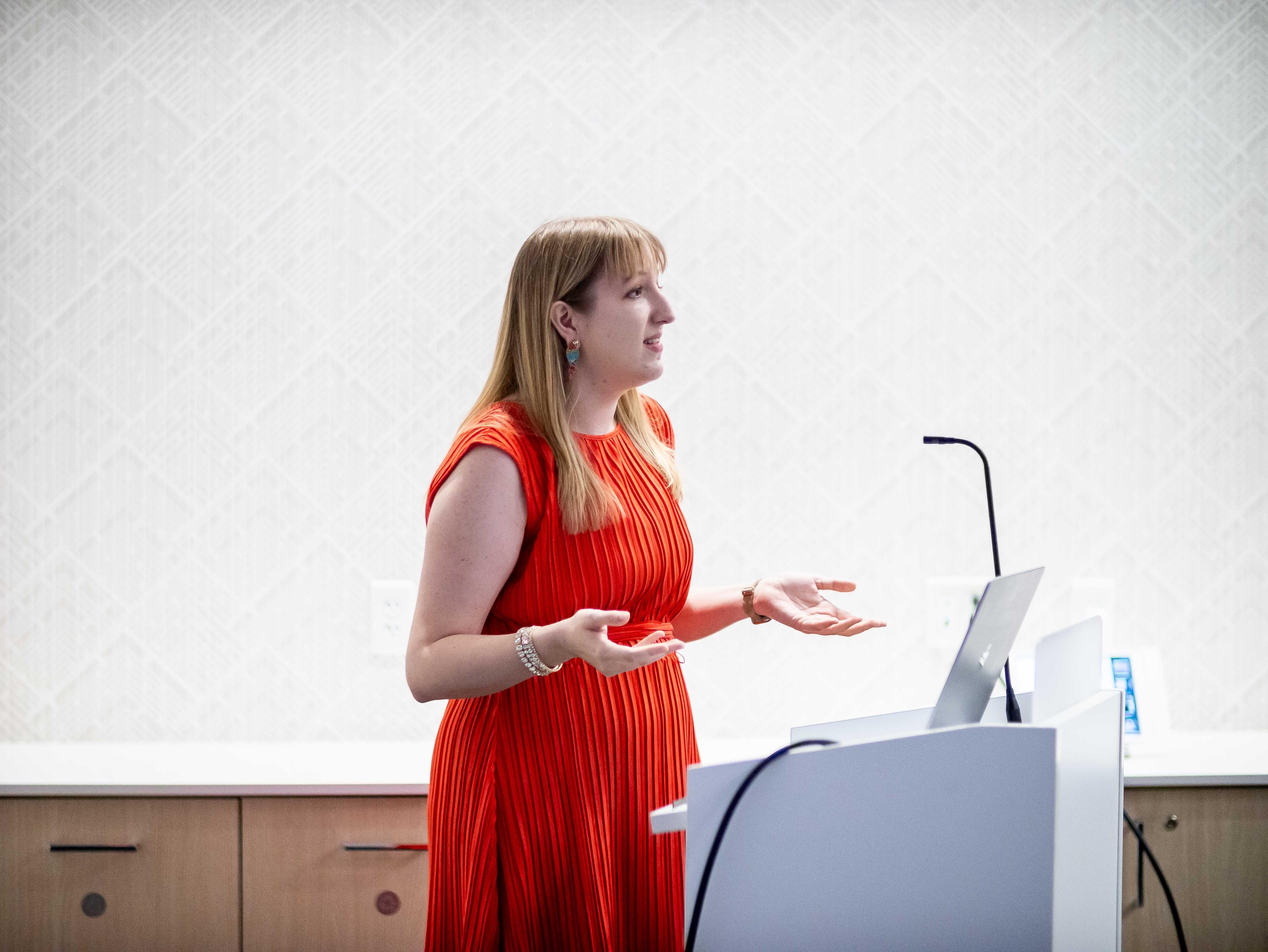 guest speaker at a legal tech conference