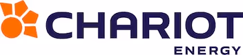 Chariot Energy logo with stylized orange sunburst icon to the left of the dark blue text.