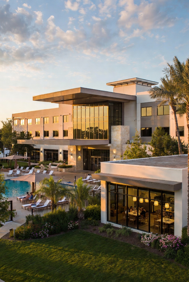 Hotel in Texas with a pool and relaxing atmosphere