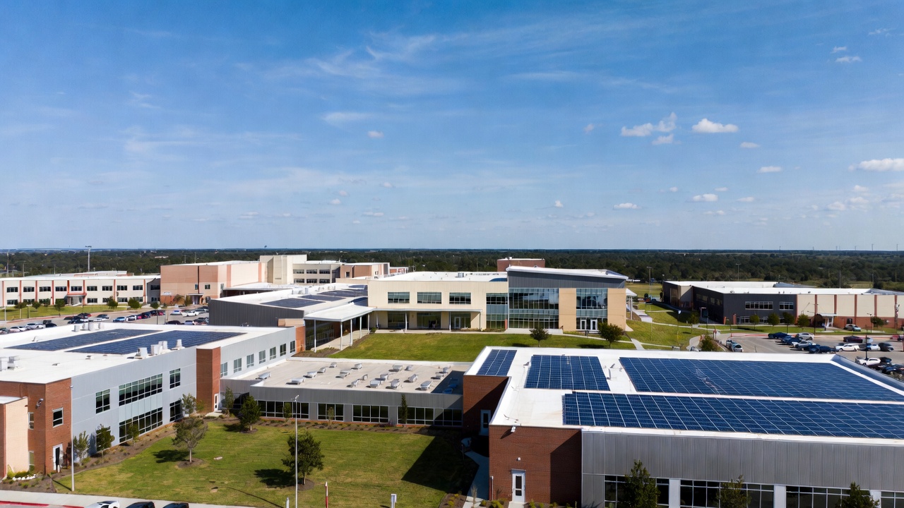 Overhead view of a Texas School Campus
