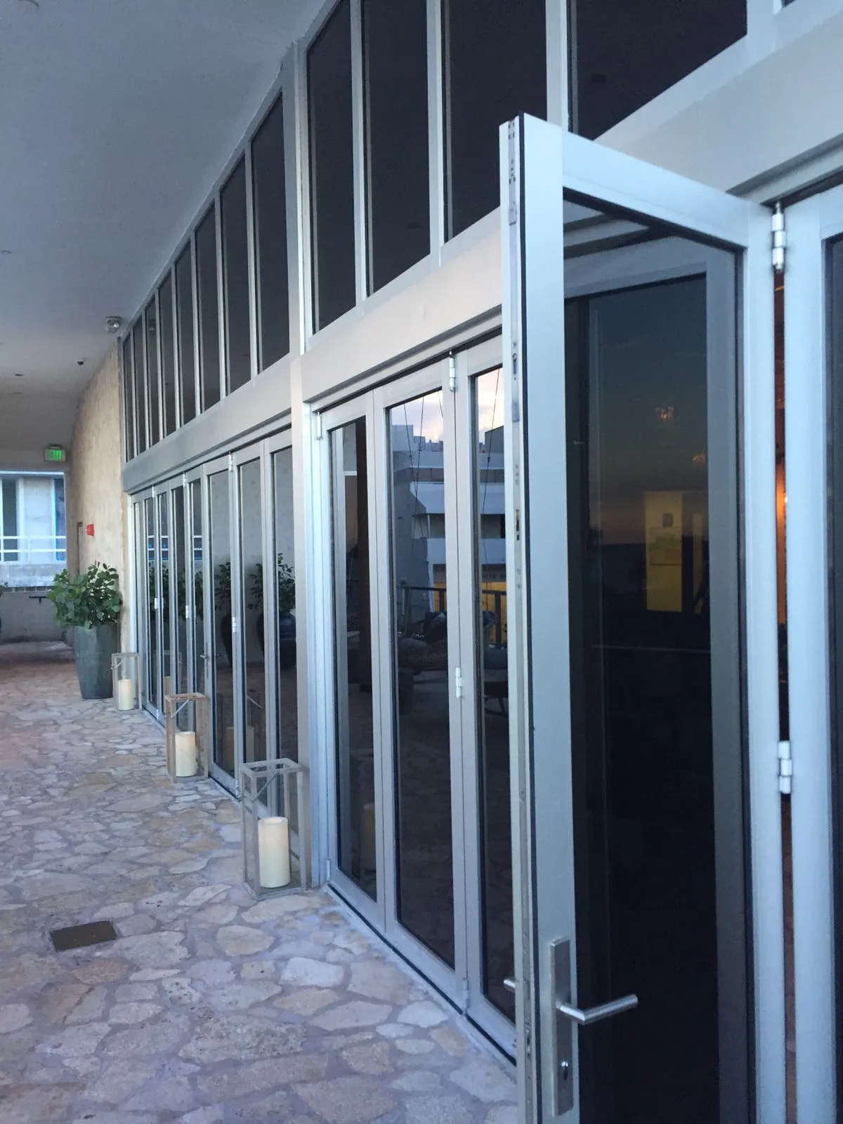 Impact window installation Miami modern façade