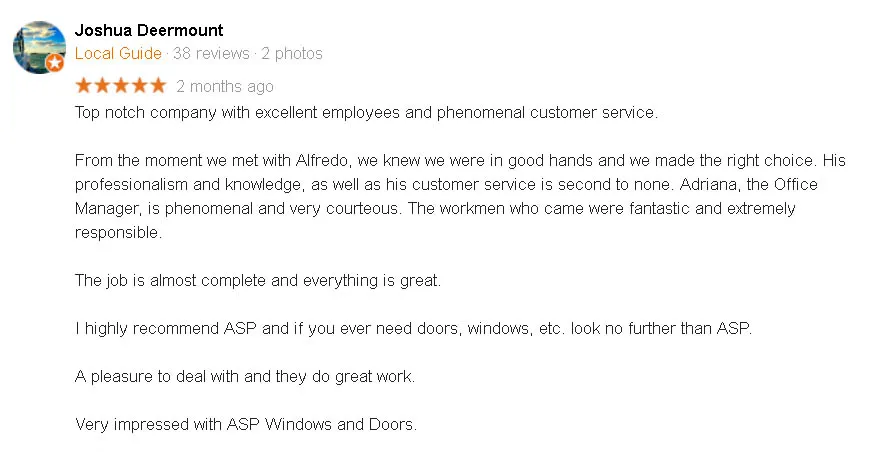 Impact window installation Miami customer satisfaction