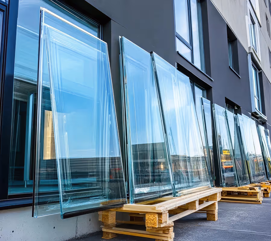 Impact windows Miami reflective commercial building