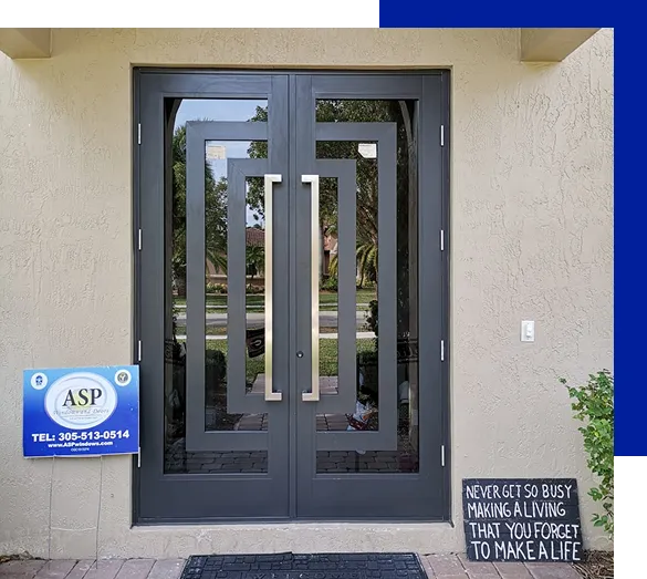 Impact french door Miami modern exterior