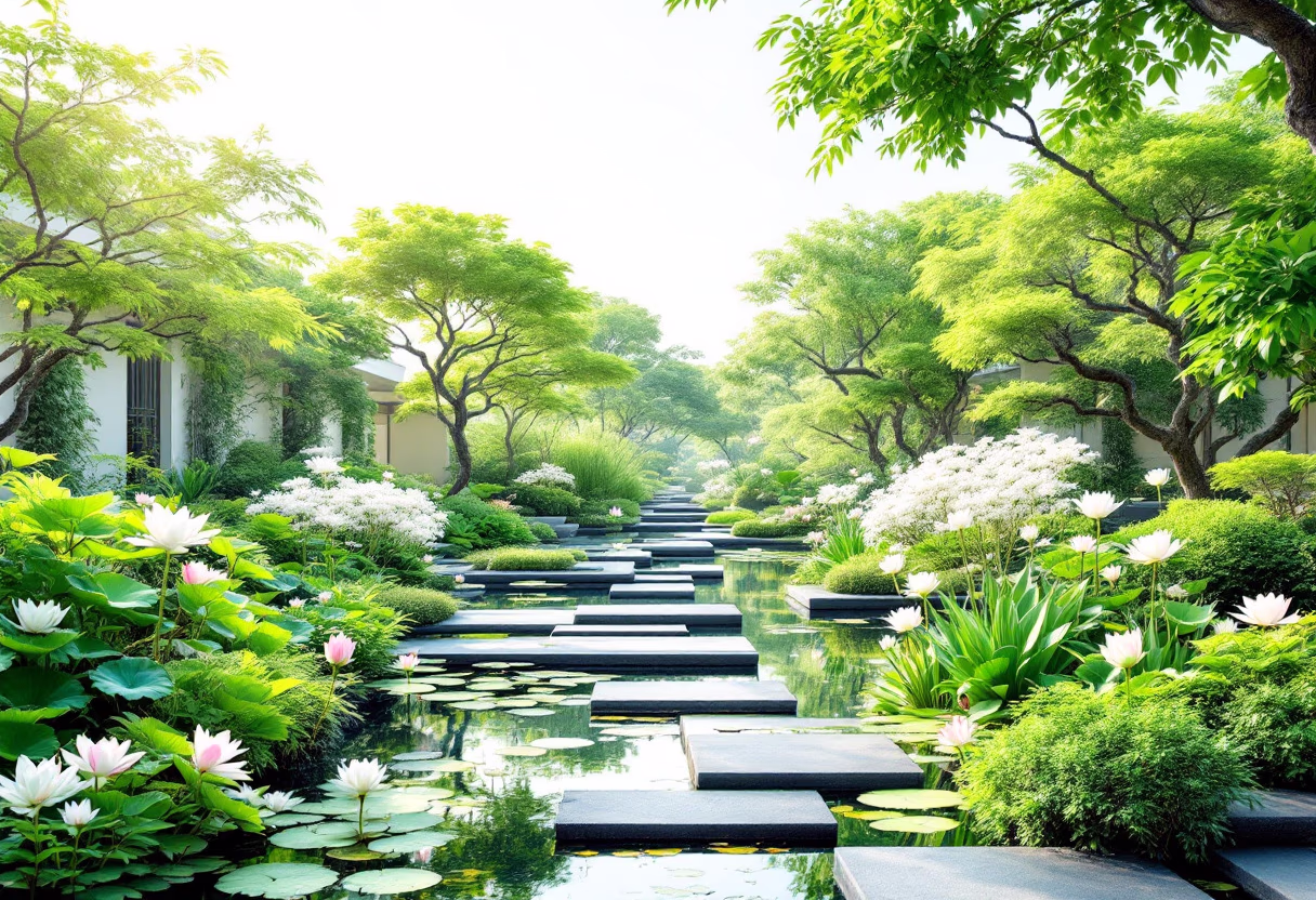 [background image] image of serene landscape (for a buddhist monasteries & temple)