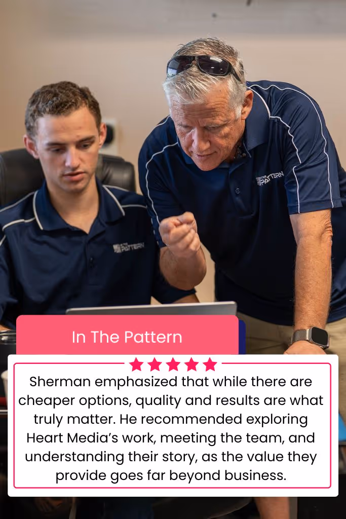 Sherman emphasized that while there are cheaper options, quality and results are what truly matter. He recommended exploring Heart Media’s work, meeting the team, and understanding their story, as the value they provide goes far beyond business.