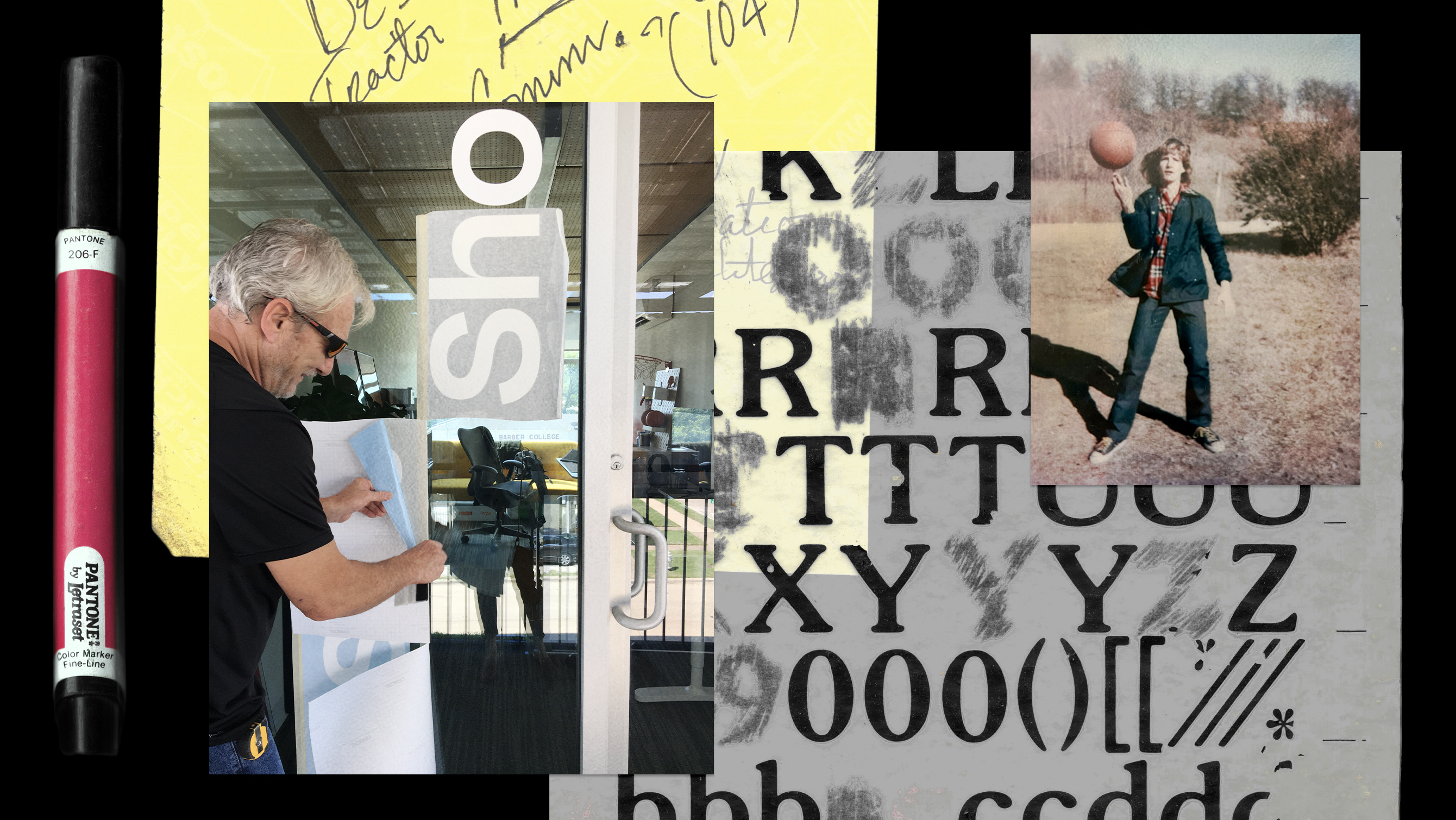 Collage of photos of Hannah's Dad, Terry