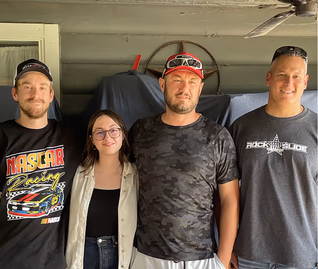 Hannah in a family photo.