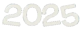 2025 with the letters spinning.