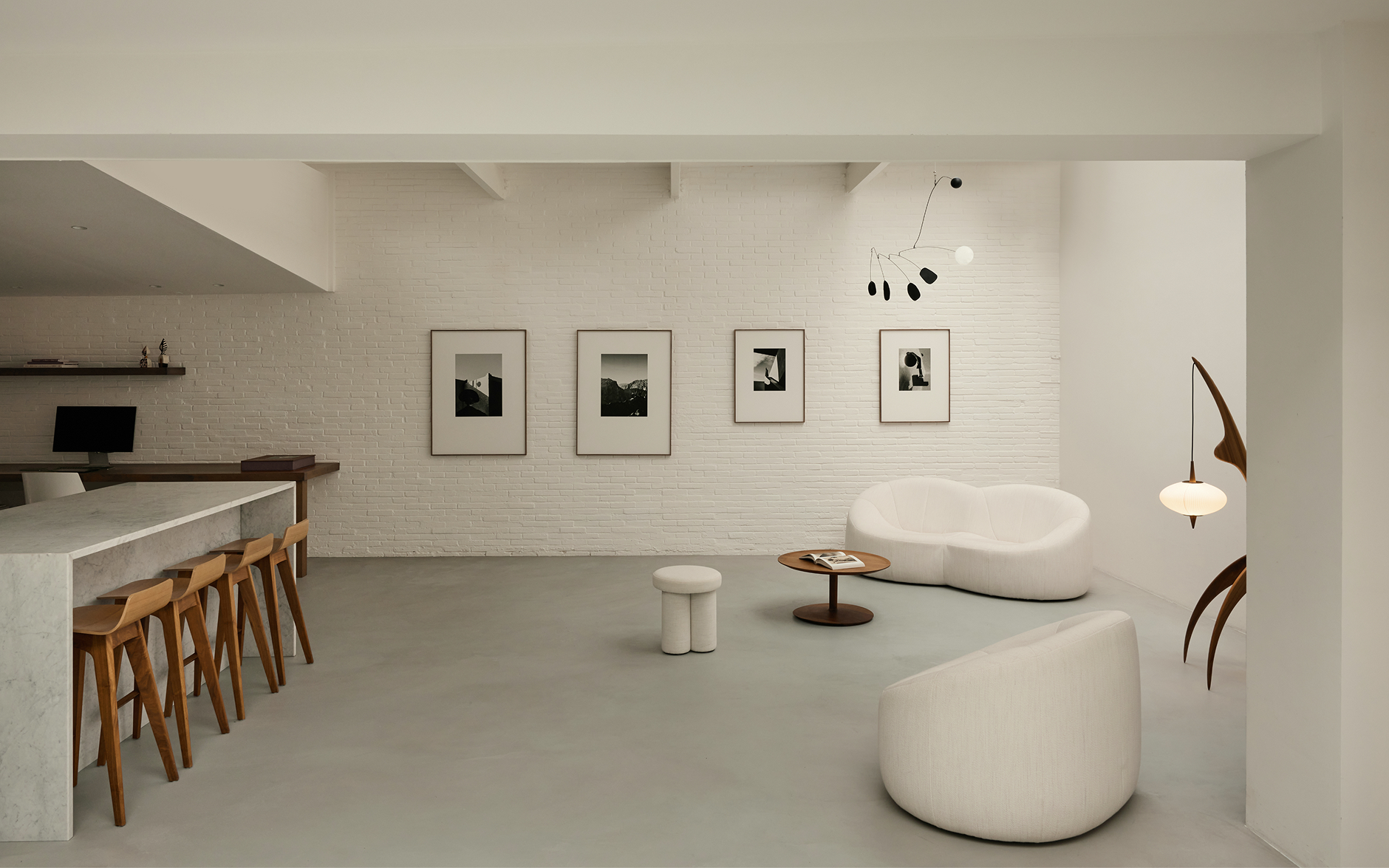 Interior of Studio Ahrt, a daylight photography studio and gallery in Amsterdam.