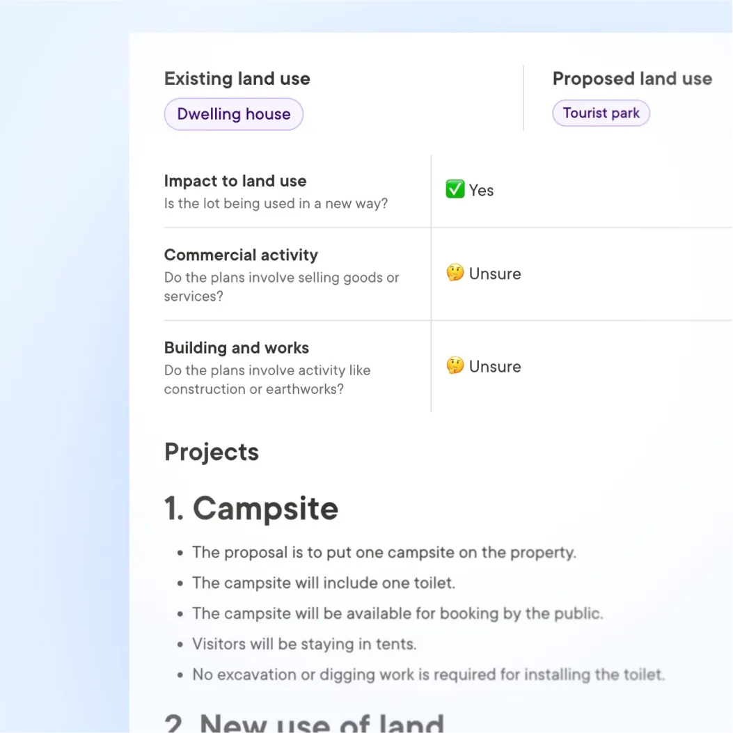 Visual of the Enquire tool
